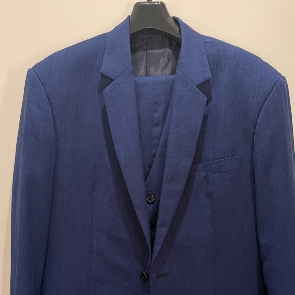 Men's Blue Suit with vest/waistcoat
